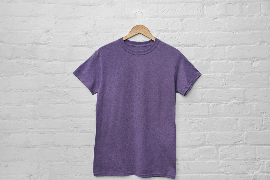 Purple T-shirt/ white background